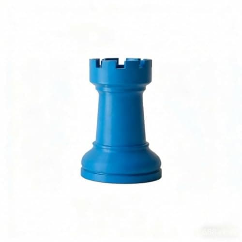 SNAPPSY Creative Design Chess Piece Pen Holder Minimalist Design Rook Shaped Writing Utensil Cup Multi-Functional Castle Chess Piece Vase 3D Printed for Students, Office, Dorm Room, Blue