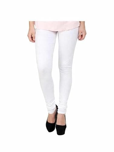 Women's Cotton Full Length Legging, Solid, White and Black, Pack of 2 (in, Alpha, L, Regular) 3