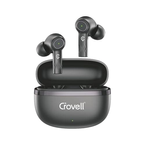 Crovell VibeBuds True Wireless Earbuds, Bluetooth 5.3 Headphones with 30 Hrs Playtime, Deep Bass, IPX5 Water-Resistant, TWS Stereo Headset - Black 2