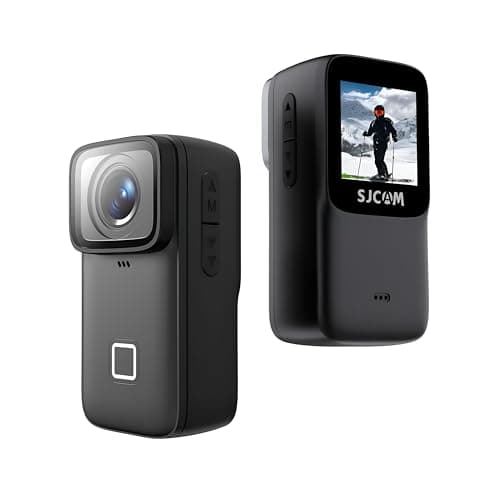 SJCAM C200Pro Mini Pocket Action Camera 4K30fps Optical 20MP | 1.33" HD Touch Screen | 40M Waterproof | 135° FOV, WiFi 5GHz | 6-Axis Gyro Stabilization, 1200mAh Battery, Fast C-Type Charge | Black