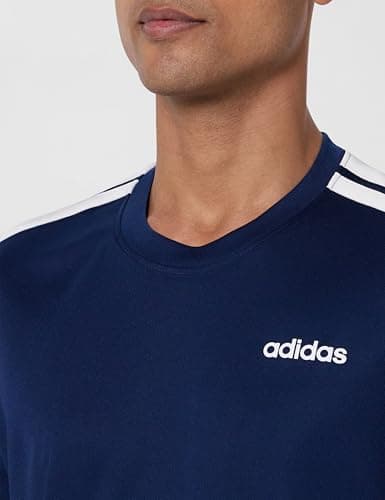 adidas Men Polyester CLASSIC 3S TEE,Sports T-Shirts,CONAVY , Small 5