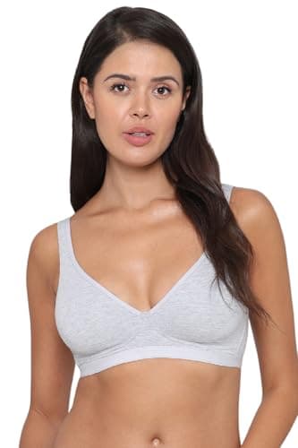 Wacoal Women’s Basics Essentials|Non-Padded|Non-Wired|Full Cup|Everyday Wear|Cotton Blend|T-Shirt Bra Grey (36C)