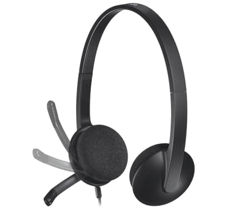 Logitech H340 Stereo Wired Over Ear Headphones with Mic with Noise-Cancelling, USB, Pc/Mac/Laptop - Black 3
