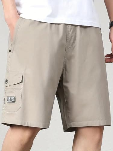 STREET BOYS Classic Men's Ribbed Cotton Relaxed Shorts || Half Pant with Drawstring & 4 Pockets || Men Shorts Casual || Shorts Pant for Men (in, Numeric, 34, Men, Light Grey) 3