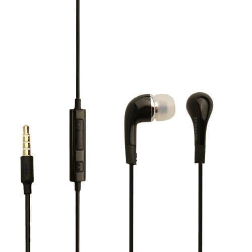 EHS64 3.5mm Jack Wired Earphone with Mic Hi-Res Stereo Sound, Noise Isolation, Volume Control Which is Compatible with Samsung Devices (Black) 2