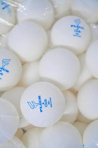 FLICK Club 1-Star Table Tennis Balls-T.T.F.I. Approved,Durable Multiball Practice & Match Balls-40+ MM Size,ABS Material, Ideal for All Players- Pack of 144 Balls - (1 Polybag) - (1 Free Shoe Bag) 2