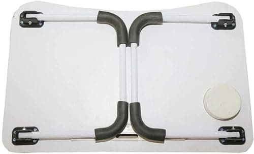 Plain Wooden Sturdy Laptop Table | Portable Foldable Study Desk | Bed Table for Laptop, Study, Reading, Writing, Home, Office & Students (Pink - Barbie) 5