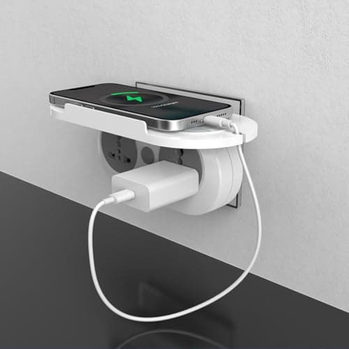 Goldmedal Wall-E-3 Pin Plug Travel Adaptor with Mobile Stand | Universal Sockets | Multiplug for Home & Office Appliances | Supports 2-Pin & 3-Pin Plugs (Pack of 1) - White