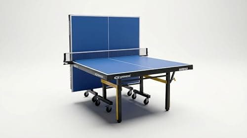 Gymnco Master Play Board Thickness 25 MM E-1 Grade Table Tennis Table with Wheel (UV TECH Special Compressed Laminated Board 25 mm) (Free TT Table Cover + 2 TT Racket & 1 Balls) 2
