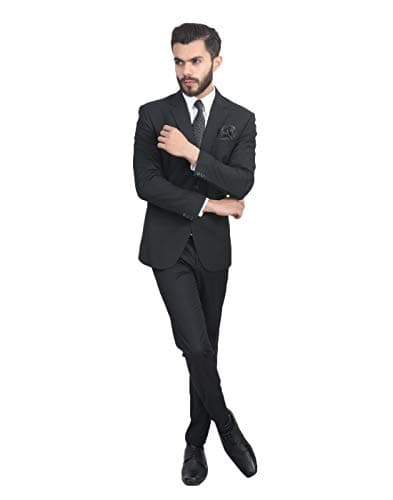MANQ Men's Slim Fit Formal/Party Blazer Black, Formal Blazer 6