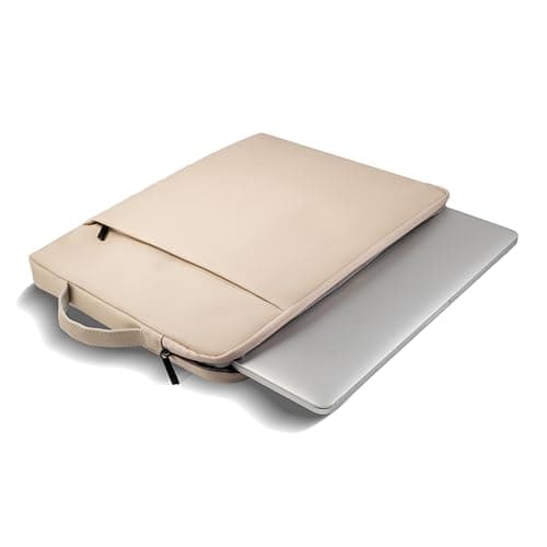 RichAxis 13" Laptop Sleeve Cover Bag | Fits 12.5–13.3" Laptops & Tablet | Water-Resistant Fabric, Padded Interior | Ideal for Office, College & Travel (Beige, 13.3 Inch)