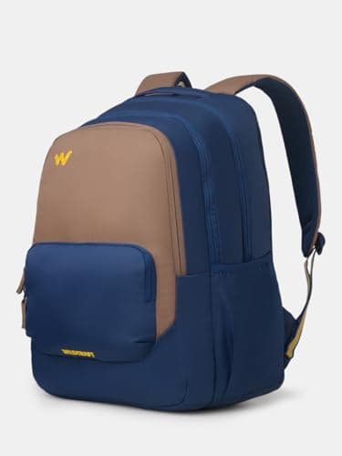 Wildcraft Outlander 45 Laptop Backpack With RainCover for Man & Women, 45L Ideal bags for men Office use/School/College Boys and Girls, 3 Compartment Bag, Navy_Brown 3
