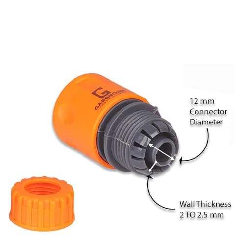 Garbnoire 8 in 1 Heavy Duty Hose Nozzle Water Spray High Pressure for Gardening, Flower, Plants, Lawn, Multi Functional Cleaning, Showering Pet & Wash Cars,8 Pattern Orange Gun, Pack of 1, ABS plastic 5