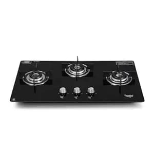 Prestige Marvella 3 Burner Hob | Auto Ignition | Toughened Glass Top | SABAF Burners | Sturdy Pan Support | Ultra Slim Body | Ergonomic Knob | Black | 5Y Glass Warranty