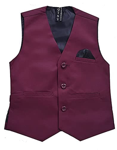 Qitty Kids Waistcoat For Boys (Regular, 8-9 Years, Maoon)