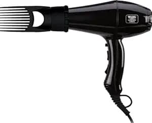 Wahl WPHD4-0024 Super Dry Professional 2400 Watts Styling Hair Dryer with Ionic Technology, Powerful airflow 16 m/s, Secondary thermal fuse, Removable filter, Cool Shot Button Black, 2 Concenrators, 1