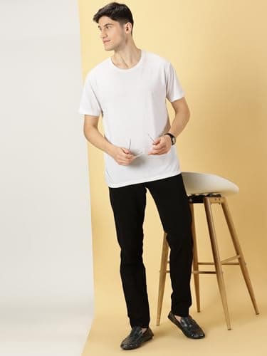 Thomas Scott Men's 100% Cotton Slim Fit Casual Chino Trouser (Black, 36) 6