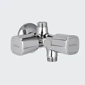 Hindware F740006CP Dove 2 Way Angle Valve, Stop Cock, Brass with Chrome Finish