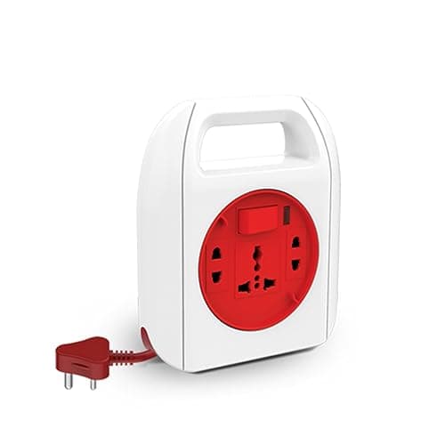 Goldmedal Sliq 3 Pin Plug with 4-Meter Cable Extension Cord | Master Switch & LED Indicator | Universal Socket | Ultra-Smooth Rotation Extension Board for Home and Office