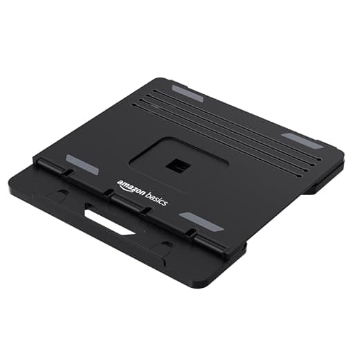 amazon basics Adjustable Laptop Riser Stand | Wide Compatibility | Multiple Adjustable Angles | Ventilated & Secure Design 5