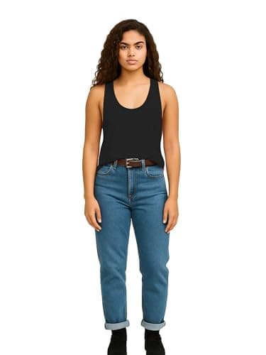 THE BLAZZE Women's Loose Fit Gym Tank - Sleeveless Activewear for Yoga & Jogging 1005 NB69 Black L 5