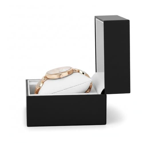 styledose Women’s Elegant Silver-Tone Bangle Watch Women Analogue Wrist Watches for Women's & Girls&Ladies Diamond Studded Rosegold Stylish Bracelet Strap (Rose Gold) 6