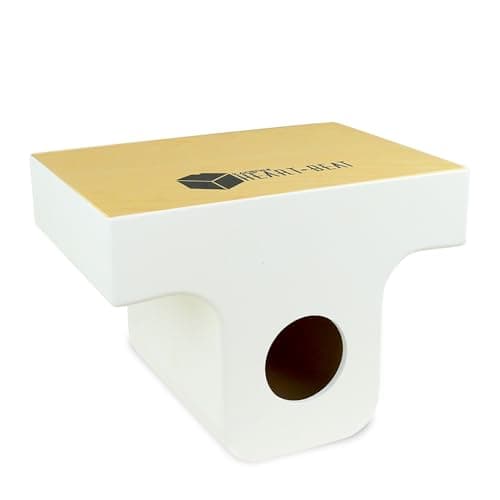 Kadence LT1A Heartbeat Slaptop Travel Cajon | 40 Non-Adjustable Snare Strands | Birch Wood Body & Walnut/Birch Wood Head | T-shaped Percussion Instrument | Includes Learning Course | Natural