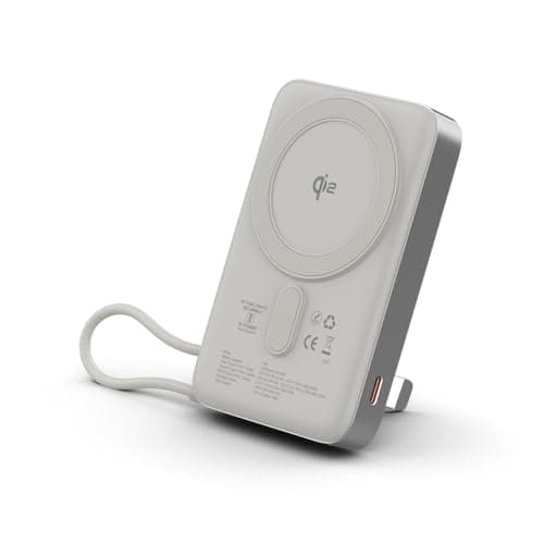 Stuffcool Odin 10000mAh Qi2 MagSafe Powerbank with 15W Wireless Charging, 35W PD Wired Output, Built-in Type-C Cable, Stand, Digital Display, for iPhone, Pixel, Samsung, AirPods