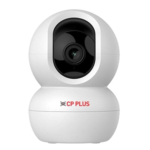 CP PLUS 3MP Full HD Smart Wi-fi CCTV Home Security Camera | 360° View | 2 Way Talk | Cloud Monitor | Motion Detect | Night Vision | Supports SD Card, Alexa & Ok Google | 15 Mtr, White- CP-E38A