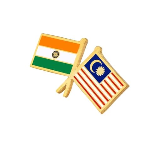 India & Malaysia Twin Flag Brass Lapel Pin | Premium Enamel Brooch for Men & Women | National Friendship Badge | Suit, Blazer & Jacket Accessory | Patriotic Gift, Flag Pin for Events & Functions 4