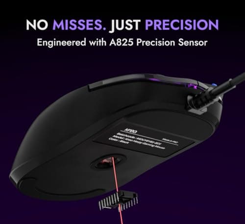 Kreo Harpy Gaming Mouse Wired, 55g Ultra-Lightweight Mouse, Customizable RGB Mouse for Laptop Gaming, Mouse for Pc, 1000Hz Polling Rate, 12800 DPI 2