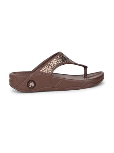 Bata Kafi E Women's Brown Flip Flops - 5 UK (5724014) 2