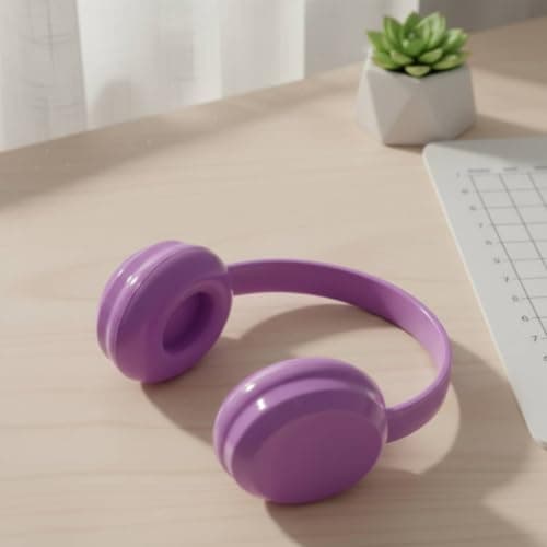 Ojiva® Cute Design 17cm Cotton Doll Accessory Miniature Doll Headphones Ideal Gift PVC Toy Headset Lightweight for Children, Dollhouse Play, Red, S|Dolls & Bears 2