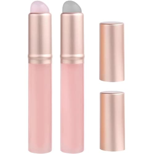 Flavizo 2 Pcs Silicone Lipstick Brush Applicator, Soft Flexible Lip Brushes for Lipstick Balm Gloss, Easy to Clean Lipstick Applicator and Concealer, Portable Lip Tool