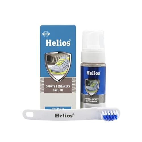 Helios Sneaker Cleaning Kit with Brush | Sports Shoe Cleaner Foam | Easy Foam Cleaner for White Shoes, Sneakers & Casual Footwear | Dirt & Stain Remover