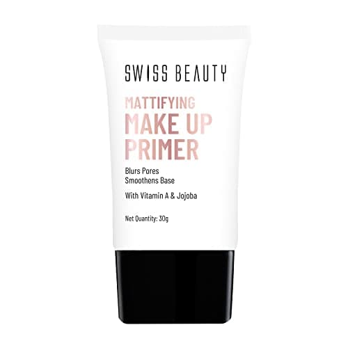 SWISS BEAUTY Makeup Primer Oil Free Mattifying Long Lasting Base, Shades, 30 ml