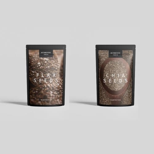 Authentic India Organic Seeds Combo | Chia Seeds & Flax Seeds | 250g each | Superfood