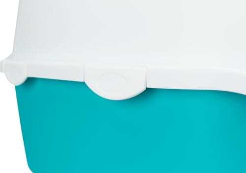 Trixie Vico Cat Litter Tray with Dome (Turquoise/White) 5