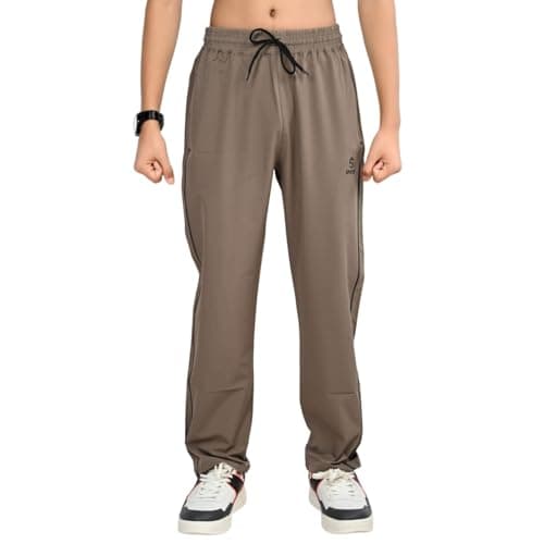 SPORTON Mens Regular Fit Track Pants – Lightweight Sports & Casual Joggers with Elastic Waistband and Multiple Pockets (in, Alpha, 2XL, Regular, Camel)