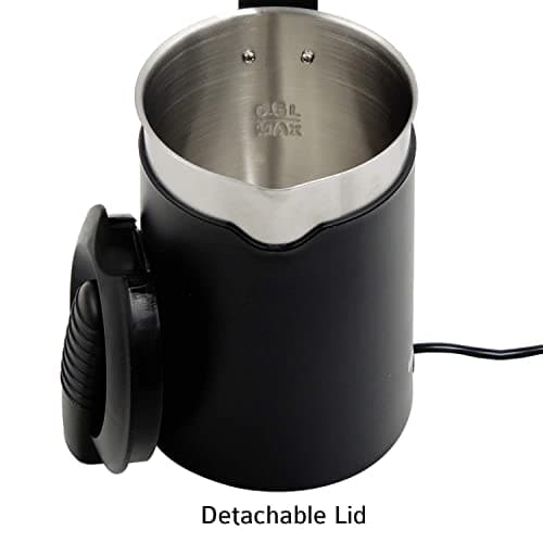 iBELL Sek105Bl Electric Kettle 500 Ml With Removable Lid,950 Watt,Auto Cut Off Function,Stainless Steel With Insulation,2 Glasses Free,Double Wall Kettle (Black),950 Watts,0.5 Liter 5