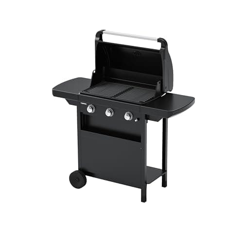 Campingaz Compact 3L Gas Barbecue Grill | Italian-Made 3 Burner BBQ with 7500W Power, Foldable Side Tables & Piezo Ignition | Enamelled Cast Iron Grill Surface, Serves 12–16 People 2