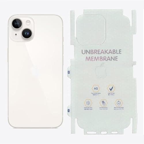 JGD PRODUCTS Matte Finish Full Body Cover Back Protector Compatible with iPhone 14 Plus | Unbreakable Membrane Scratch Guard Full Fit Protective, Case Friendly, (Back & Side) (Pack of 1)