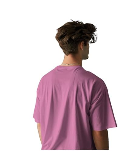 Oversized Fit T-Shirt for Men (Cotton) (in, Numeric, 40, Onion) 4