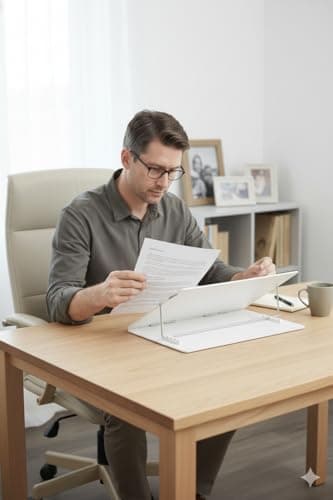 LUVYANSH Writing Table Top Elevator Writing Desk (P.S Sheets) 7m.m (Standard Size 15 * 21 Inches) Milky White Colour with Height Adjustable (Make in India) 4
