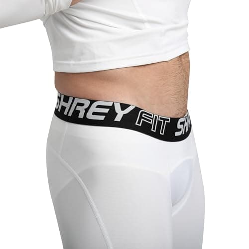 Shrey Apparels Compression Short Tights (XL, White) 2