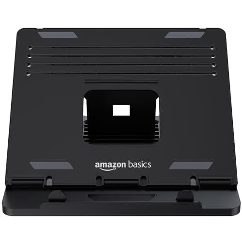 amazon basics Adjustable Laptop Riser Stand | Wide Compatibility | Multiple Adjustable Angles | Ventilated & Secure Design 3