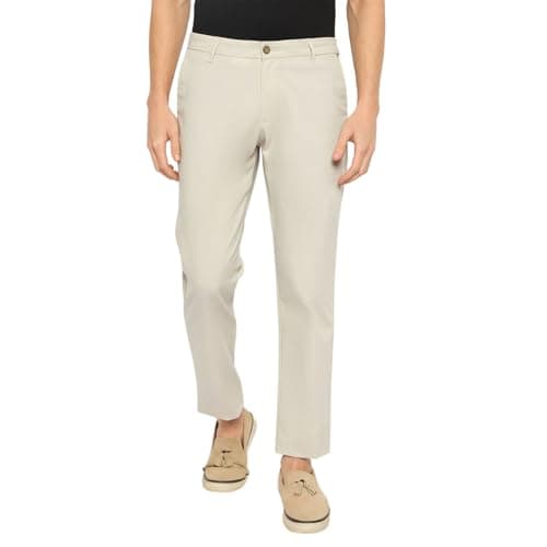 Duke Urban Men Cotton Chinos Trousers (SDT4611_Cream_36)