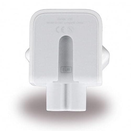 Lukzer (2 Pack) Universal 2 Pin EU Plug Adapter Compatible with Apple MacBook Pro iPhone iPad iPod PowerBook iBook Power Adapters Travel Charger Converter Europe Portable Power Plug Connector CH-002-2 5