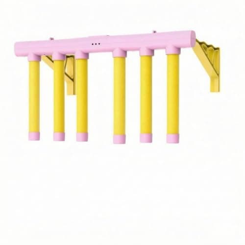 SNAPPSY Hanging Rods Wall-Mounted Reaction Coach USB Charging Hand Speed Test Toy Adhesive Pads EVA Rod Reaction Game Pastel Colors, Pink, 2016A Bracket Mount
