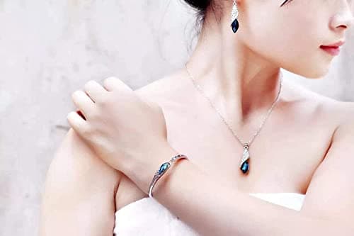 YouBella Jewellery Set for Women Crystal Stylish Necklace Jewellery Set with Earrings and Bracelet for Girls and Women 5